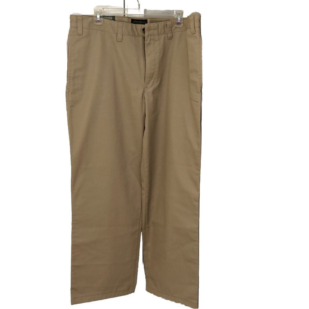 Eddie Bauer Khaki Pant  Men’s 36 X30 Relaxed Fit Wide Leg